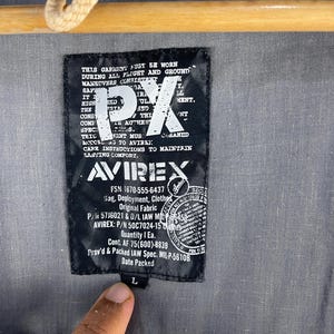 Chaqueta vaquera con capucha Avirex PX estilo militar vintage imagen 15