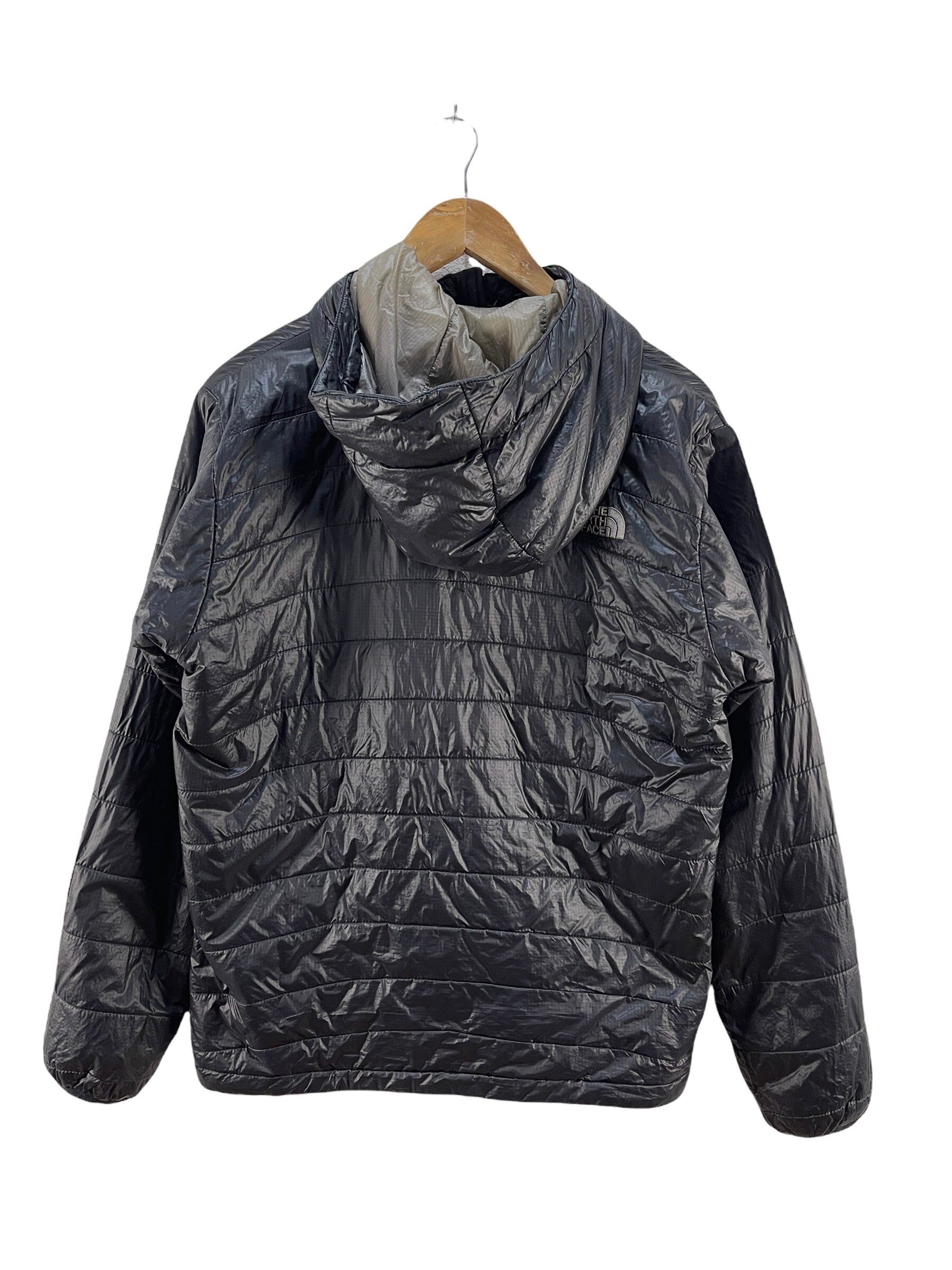 NORTH FACE Size 1X Womens Primaloft Black Hooded Jacket Coat
