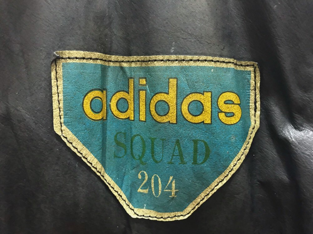adidas ジャケット Vintage Adidas Airborne Squad 204 Leather Jacket Medium Size - Etsy