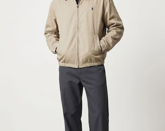 Vintage Polo Ralph Lauren Harrington Jacke Beige Baumwolle klein Pony