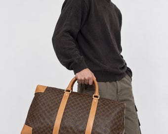 Celine 1990s Macadam Weekender Duffle Bag