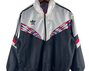Vintage Adidas Trefoil Diamond-trainingsjack jaren 80