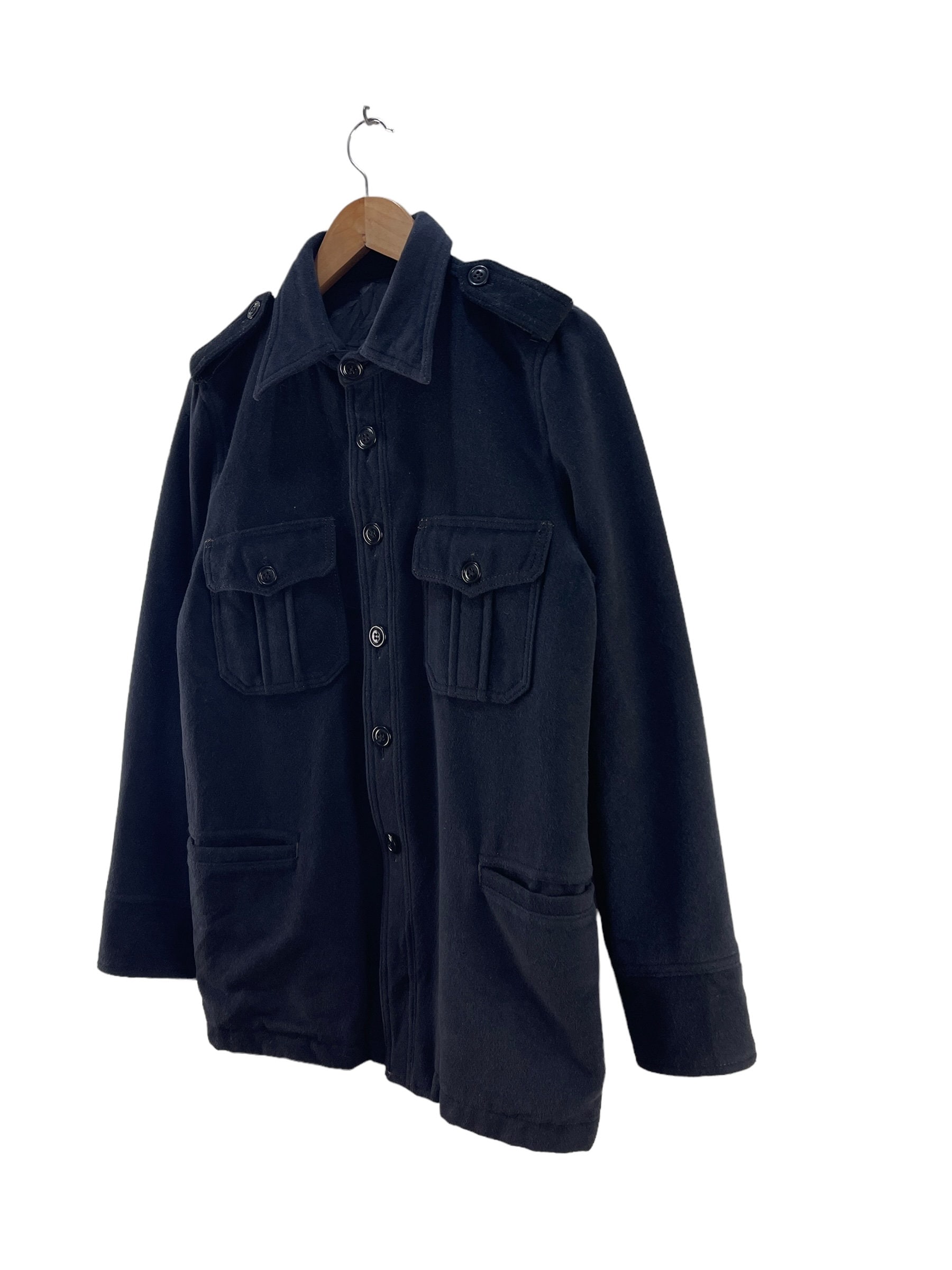 Vintage Blue Blue Japan Wool Coat Jacket - Etsy
