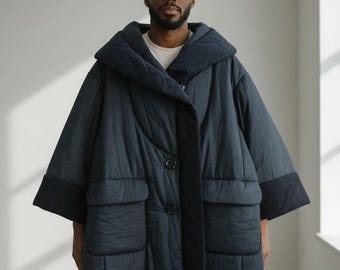 Vintage Issey Miyake Parachute Padded/puffer Nylon Trench Jacket