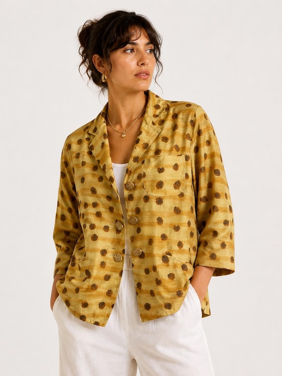 Romeo Gigli, Vintage Romeo Gigli Silk Blazer Made in Japan 90s Avant Garde Designer Jacket
