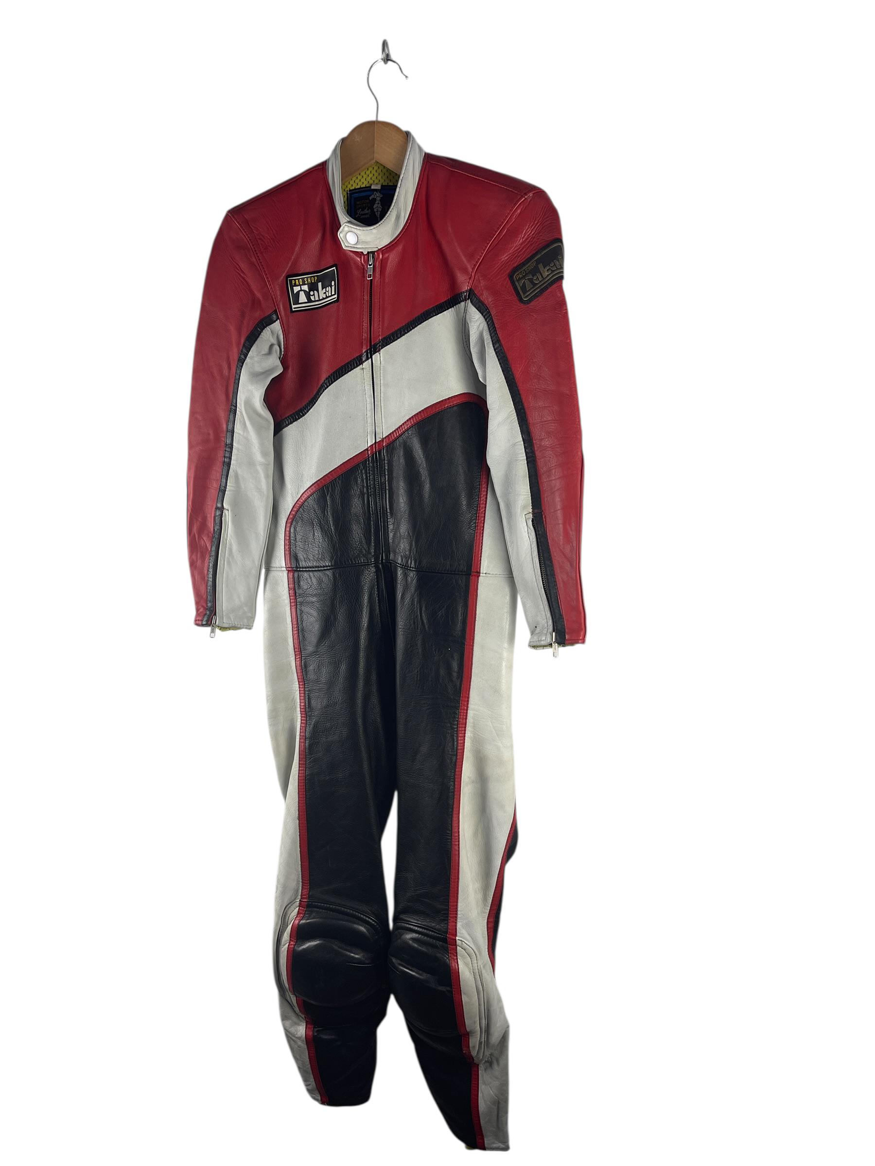Vintage TAKAI Pro Shop Racing Leather Suit: 1-piece Motorcycle