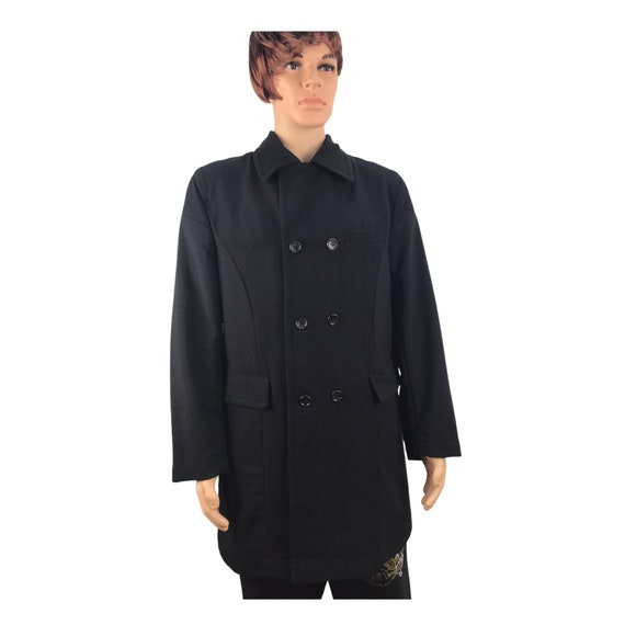 Commes des Garcons Homme Long Wool Nylon Jacket