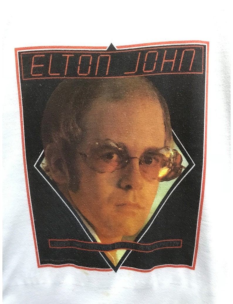 Vintage 70s Elton John Louder Than Concorde But Not Quite As Pretty Bands Tee Tshirt image 8