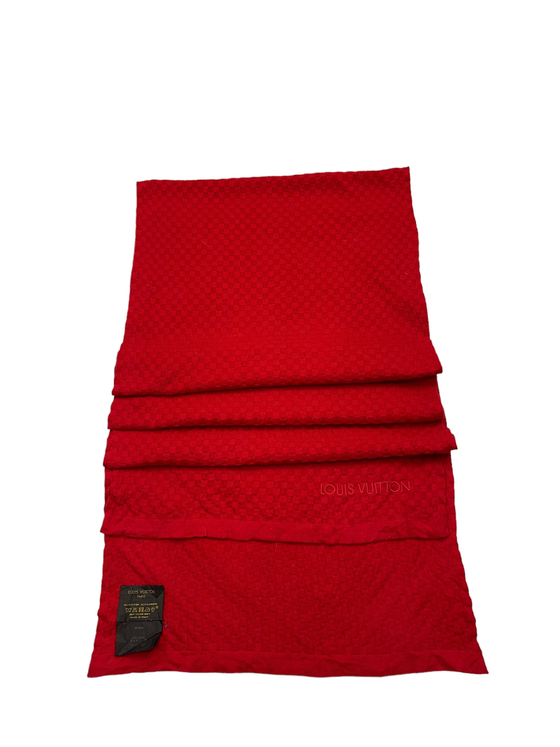 Red Louis Vuitton Scarf Blanket