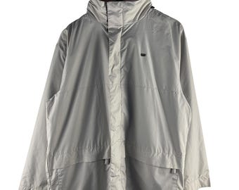 Lichtgewicht vintage Lacoste-regenjack met capuchon