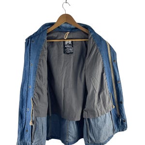 Chaqueta vaquera con capucha Avirex PX estilo militar vintage imagen 3