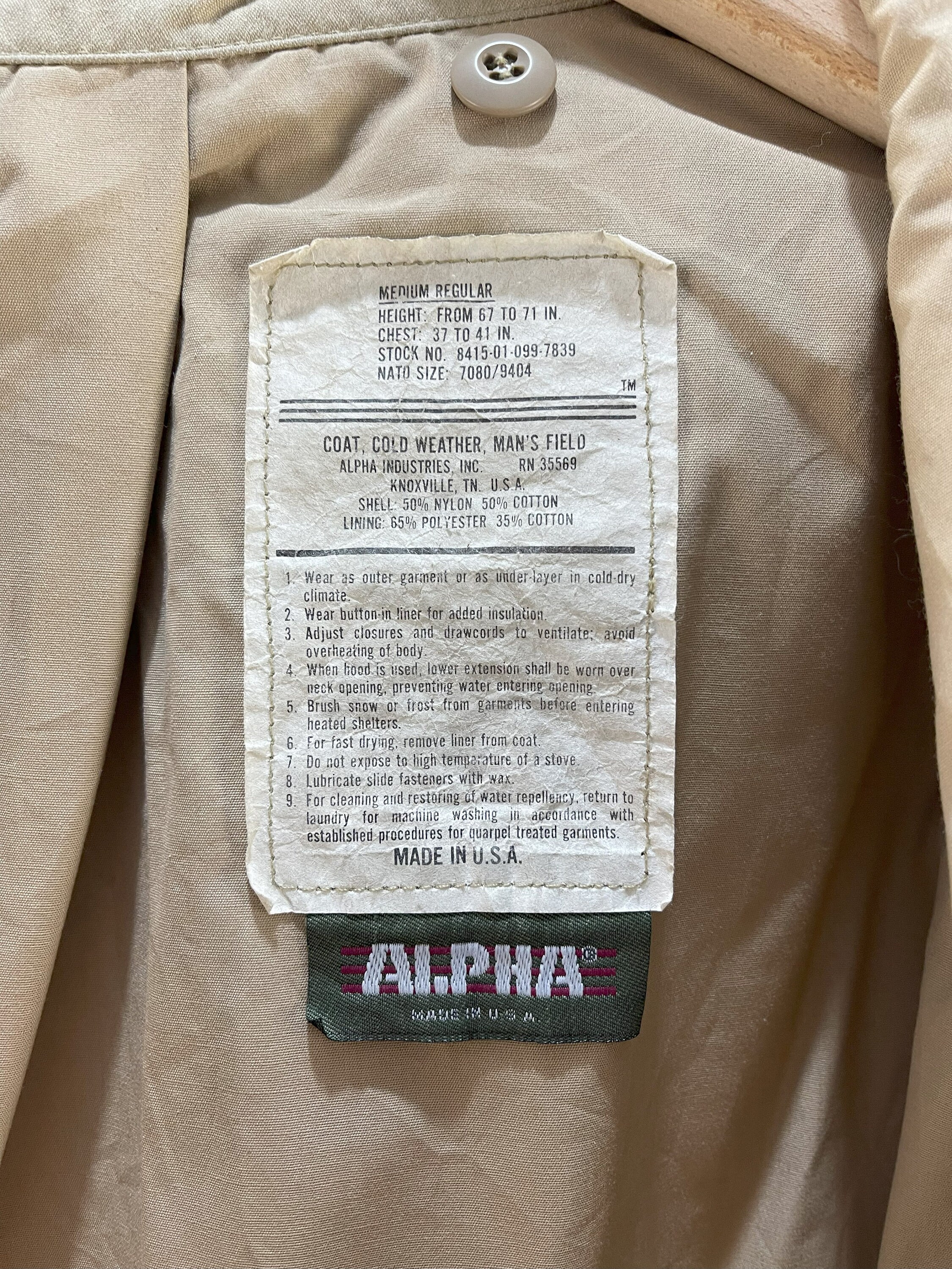 Vintage Alpha Industries Knoxville Military Jacket - Etsy