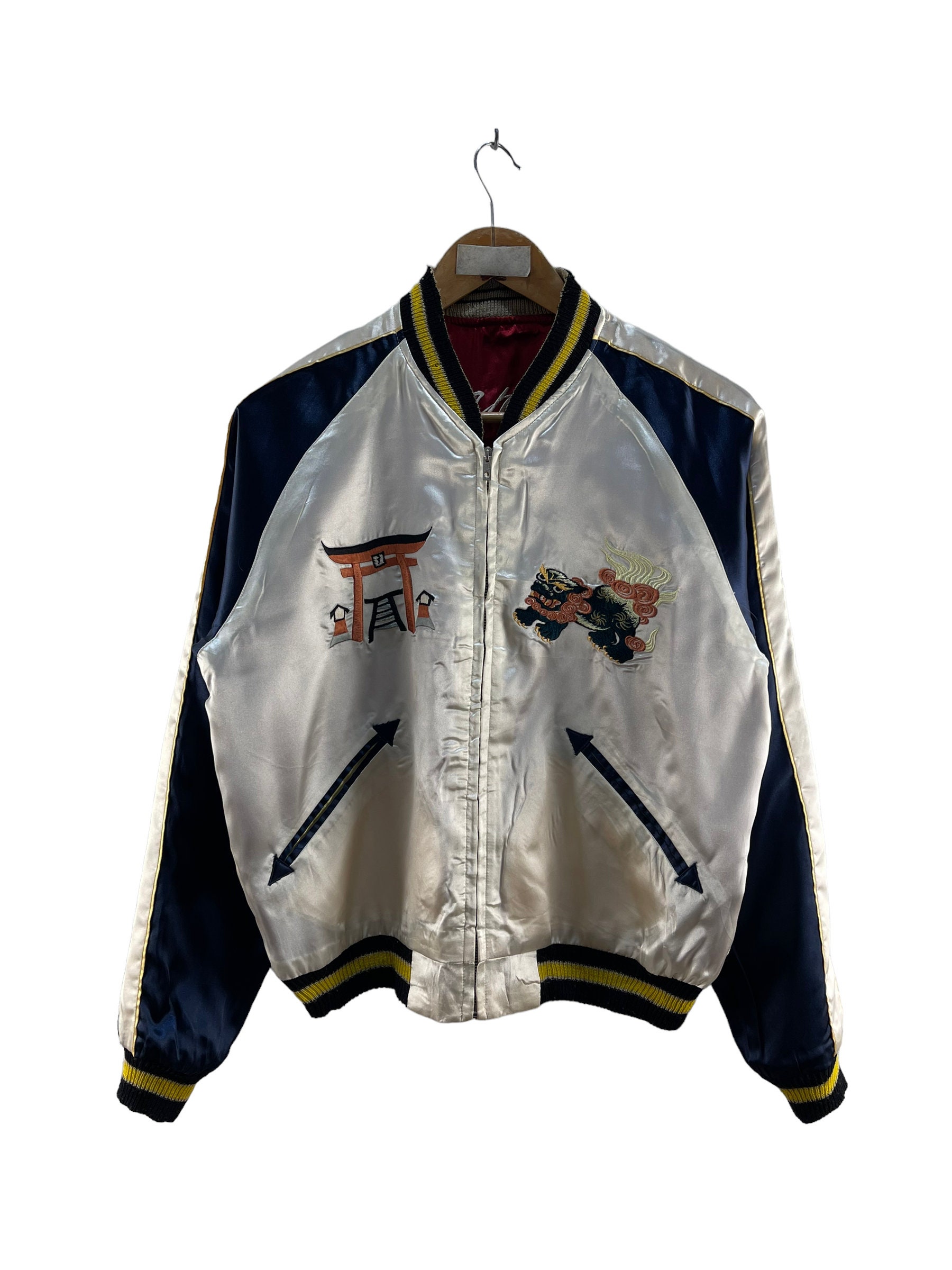 50s OKINAWA satin souvenir jacket スカジャン 50s 