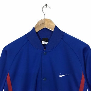 Vintage Nike Button Snap Sweater Jacket Made in Japan Large Size image 3