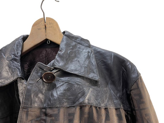 Vintage Fendi Vera Pelle Leather Monogram Jacket - image 4