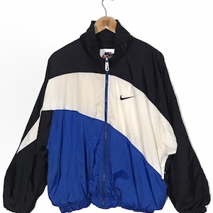 Vintage Nike Swoosh Big Logo Spellout Windbreaker Jacket Medium Size