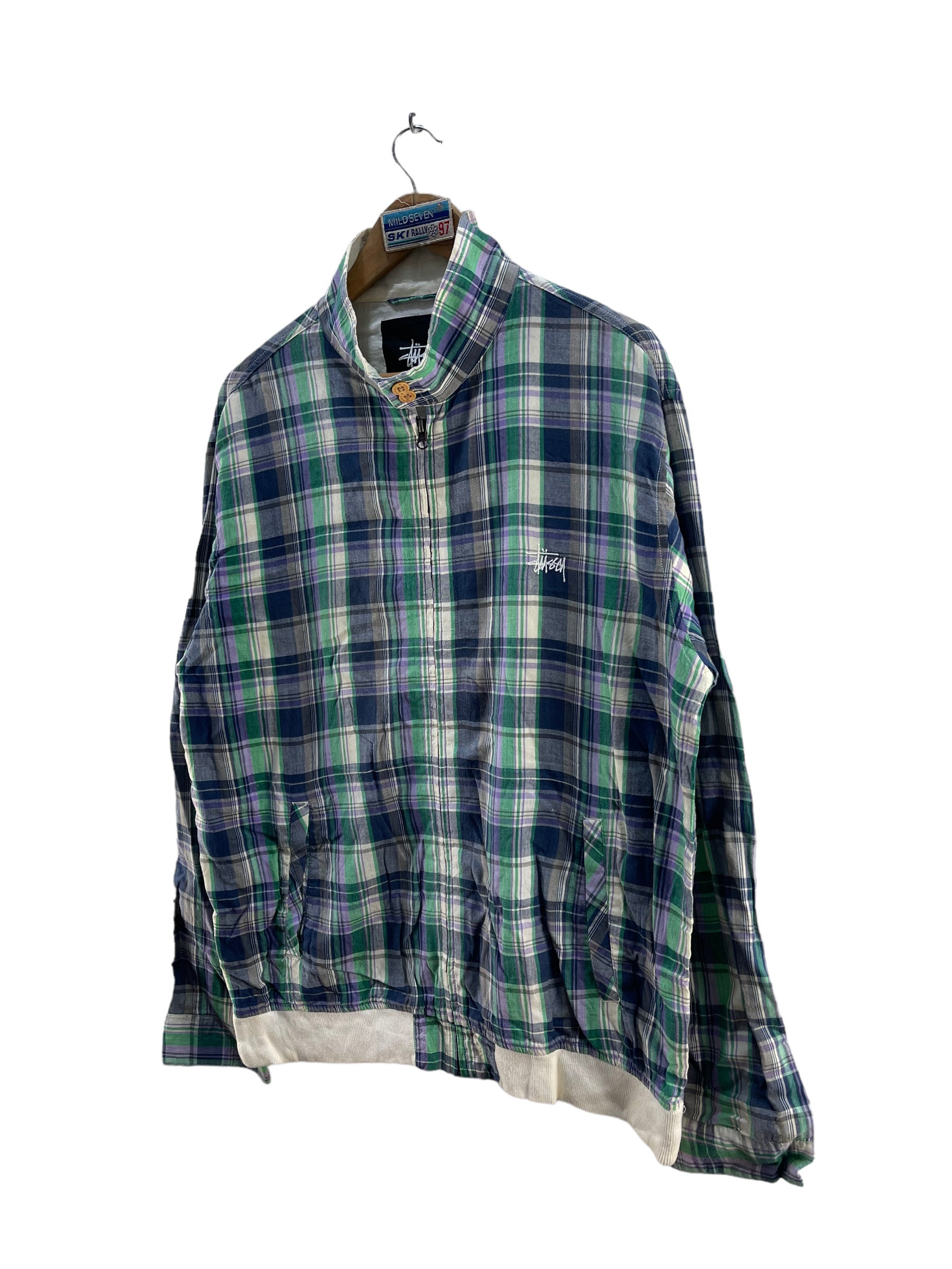 old stussy 90’s Lee Plaid Army Jacket Old Stüssy 90's Lee Plaid Army Jacket