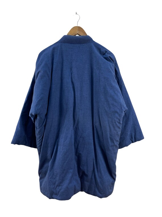 希少 道中合羽 藍染木綿古布 江戸明治 Japanese Kimono Cape Edoen] Japan YUKATA Kimono quilted Sashiko Men's Black M at
