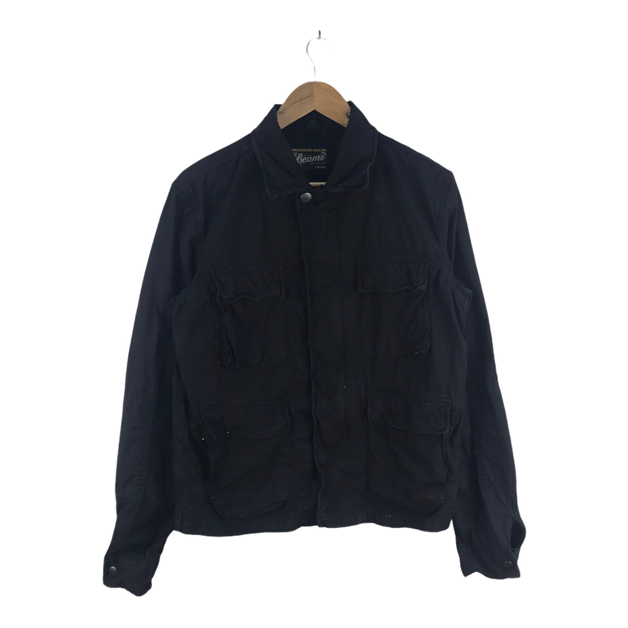 Beams, Vintage Beams Black Military Jacket