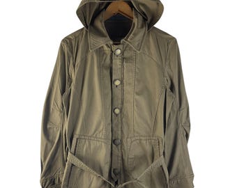 Vintage PPFM Östlichen Rock mit Kapuze Militär Utip Jacke Khaki Olive Archiv Japanische Streetwear