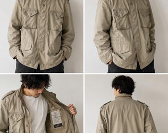 Alpha Industries M-65 Field Jacket kaki militaire jas voor koud weer, klein Regular Vintage