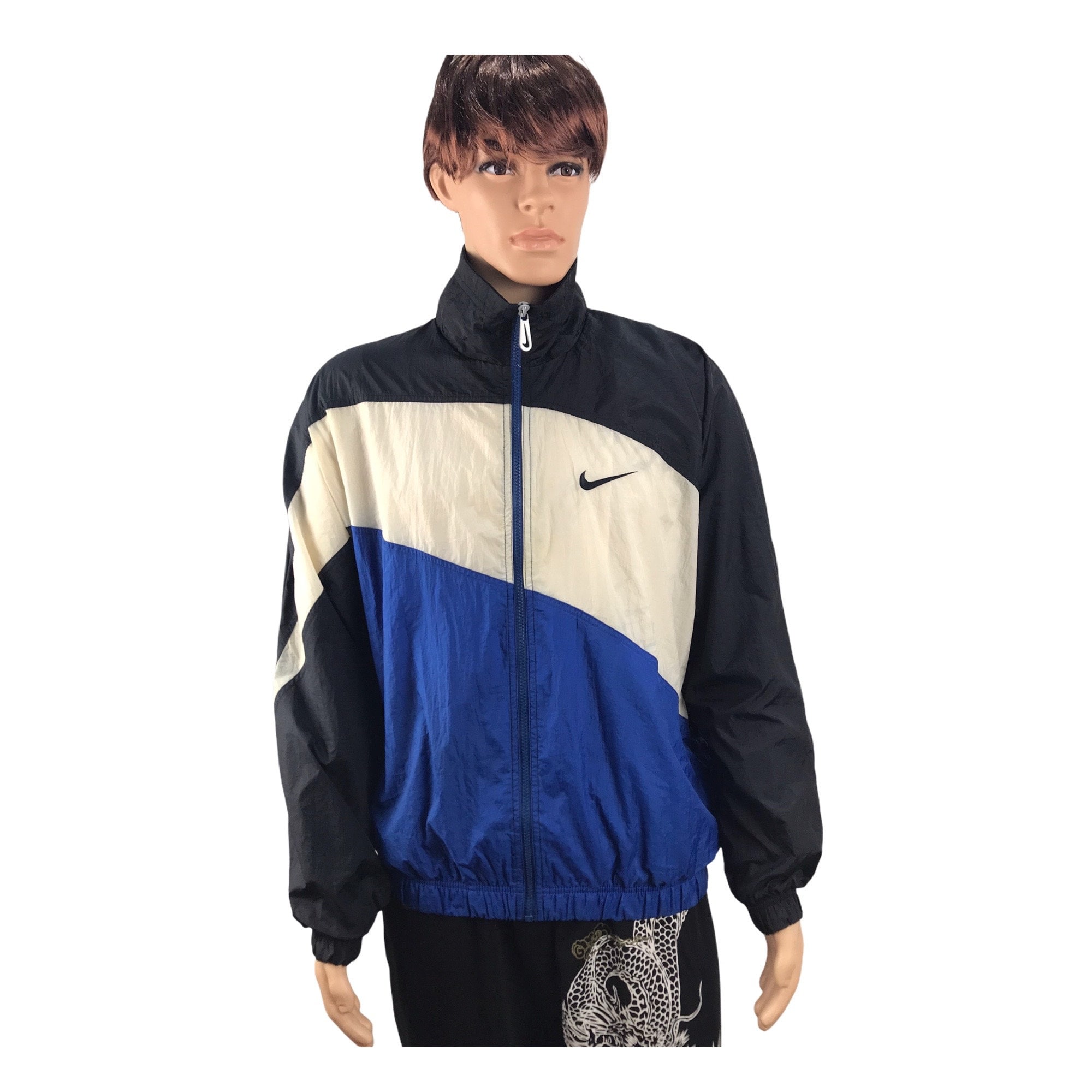 Vintage Nike Swoosh Big Logo Spellout Windbreaker Jacket Medium Size - Etsy  Polska