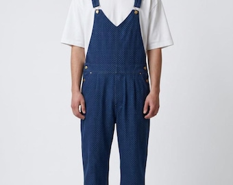 Vintage Mercibeaucoup Polka Dot Cord Hosenträger Overall Sarouel Beschnitten Hose Japan