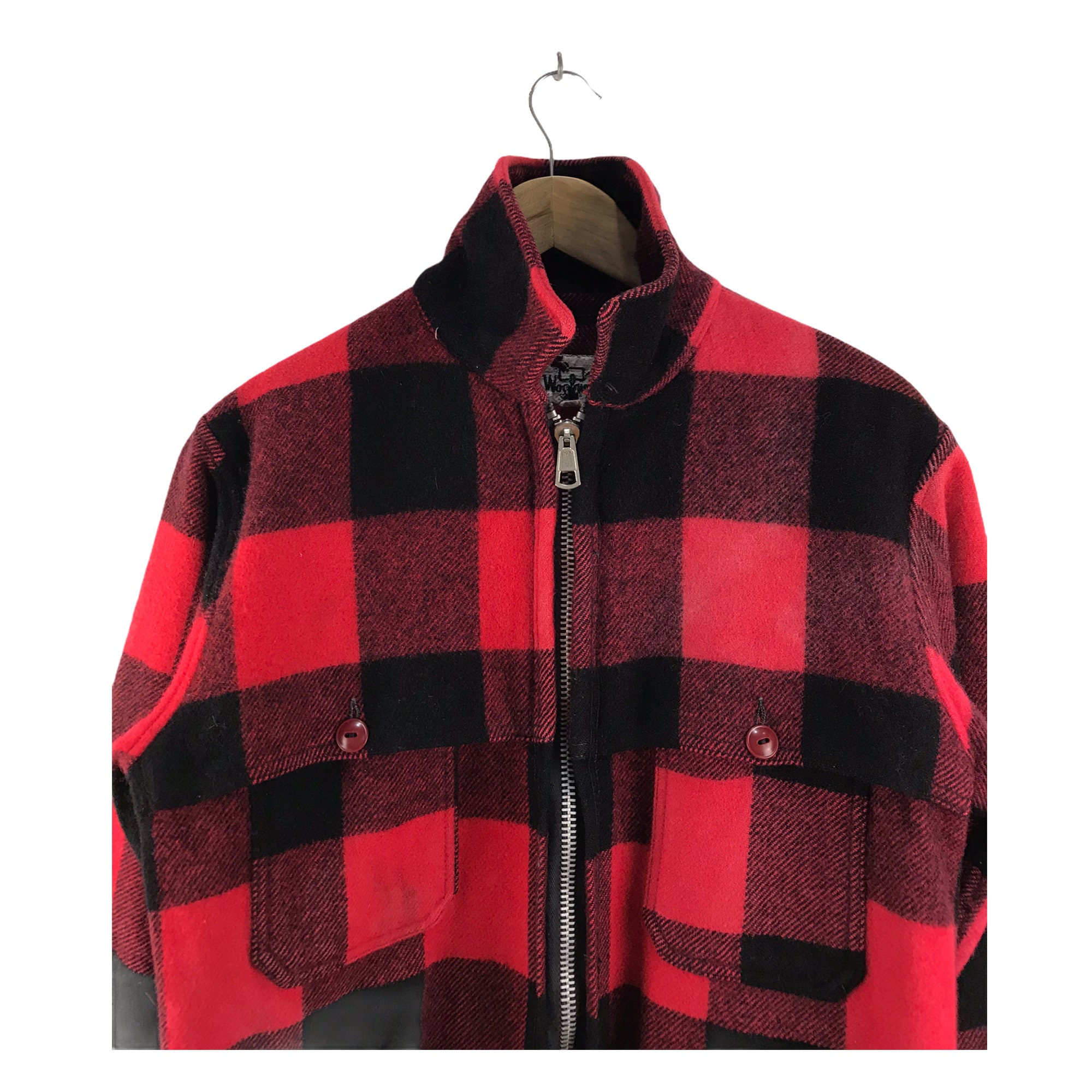 Vintage Woolrich Buffalo Plaid Wool Flannel Jacket Etsy UK