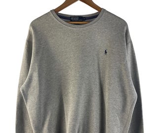 Vintage Polo Ralph Lauren Small Pony Grey Crewneck Sweatshirt