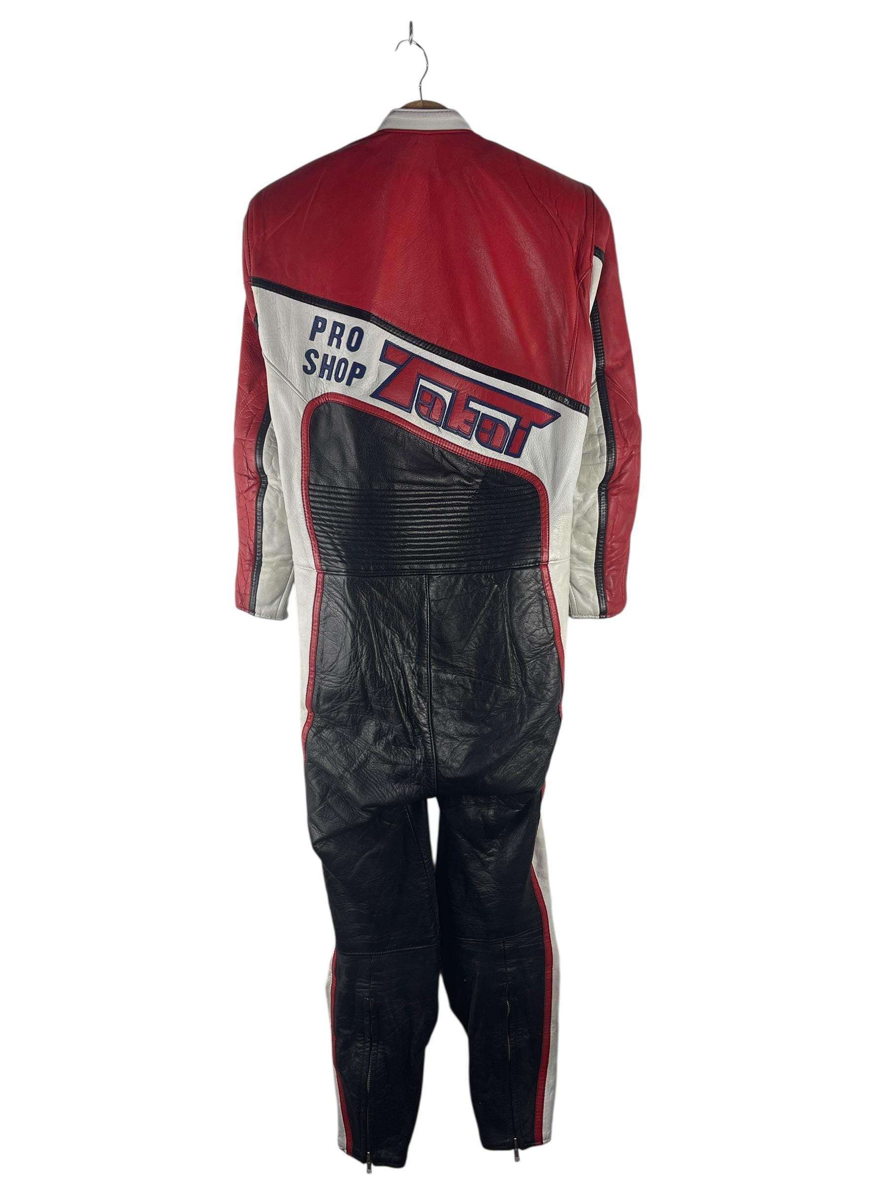 Vintage TAKAI Pro Shop Racing Leather Suit: 1-piece Motorcycle