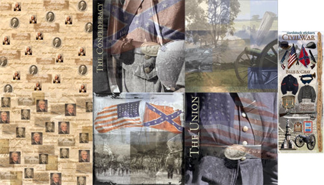 Civil War Scrapbooking Paper 468 Civil War Scrapbooking Etsy