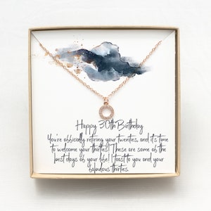 30th Birthday Gift Necklace: Birthday Gift / Jewelry Gift For Her /30 Birthday For Her / 30th Birthday For Her / Sister Birthday Gift