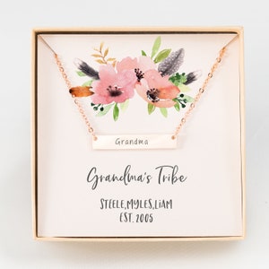 Grandma Necklace: Grandma Gift / Grandma Necklace / Grandma Jewelry / Gifts for Grandma / Grandma&#39;s Tribe / Grandma Birthday Gift / Grandma