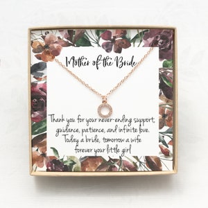 Mother of the Bride Gift | Mother of the Bride Gift From Daughter | Mother of the Bride Necklace | Gift For Mom / Bride Gift To Mom
