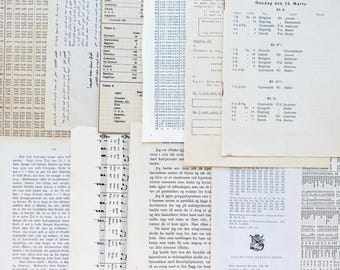 Buchseiten packen - Vintage Papierbögen für Junk Journaling
