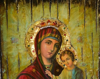 Vergine Maria e Gesù Cristo Odigitria Odigitria Icona regalo di nozze - Icone greco-ortodosse