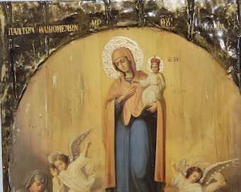 Vergine col Bambino, la gioia di tutti coloro che soffrono - Icona - Icone bizantine greco-ortodosse