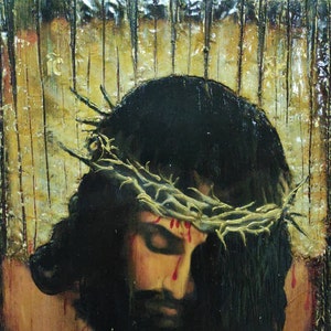 Jesus Christ Bride Crucified Icon | Greek Orthodox Wedding Gift Icons