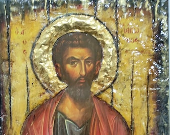 San Giacomo Apostolo. Icona di Iakovos - Icone bizantine greco-ortodosse - Stile antico