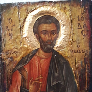 Saint Jude Ioudas Judas Thaddaeus-Greek Orthodox Icons on Wood