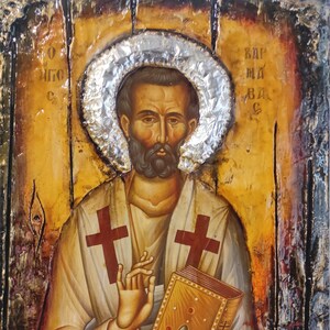 Saint St Barnavas Varnavas Barnabas the Apostle-Handmade Orthodox Christian Icons