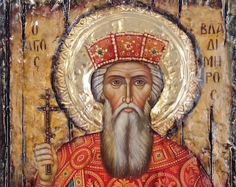 Icona di San Vladimir Vladimiros - Icone greche ortodosse cristiane fatte a mano