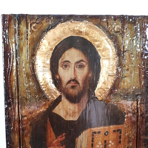 Jesus Christ Pantocrator Blessed of Sina-Christianity Orthodox Byzantine Greek Icons