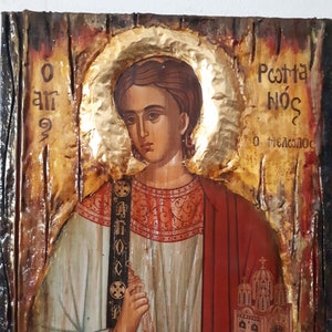 Saint St. Romanos the Melodist icon on Wood Icon-Orthodox Greek Christian Catholic Icons
