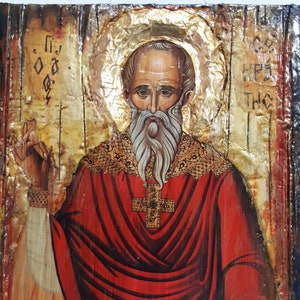 Saint St Socrates, Sokrates, Sokratis Icon- Greek Handmade Orthodox Icons
