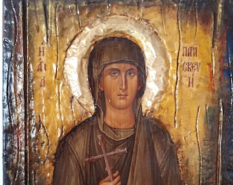 Icona di Santa Paraskevi / Icone bizantine ortodosse greche russe in stile antico