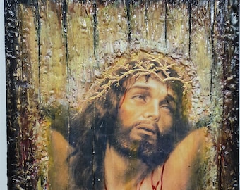 Icona di Gesù Cristo con corona di spine - Arte greco-ortodossa
