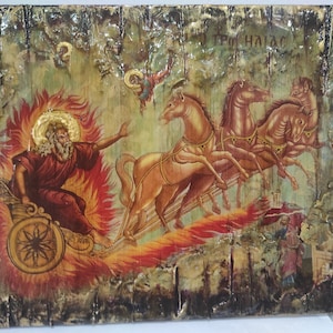 Prophets Elias-Thesvitis Icon- Christian Greek Byzantine Icons