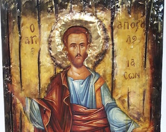 Icona di San Giasone Iason - Icone in stile antico greco-ortodosse