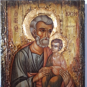 Saint St Joseph Iosif Icon-Greek Russian Byzantine Orthodox Icons